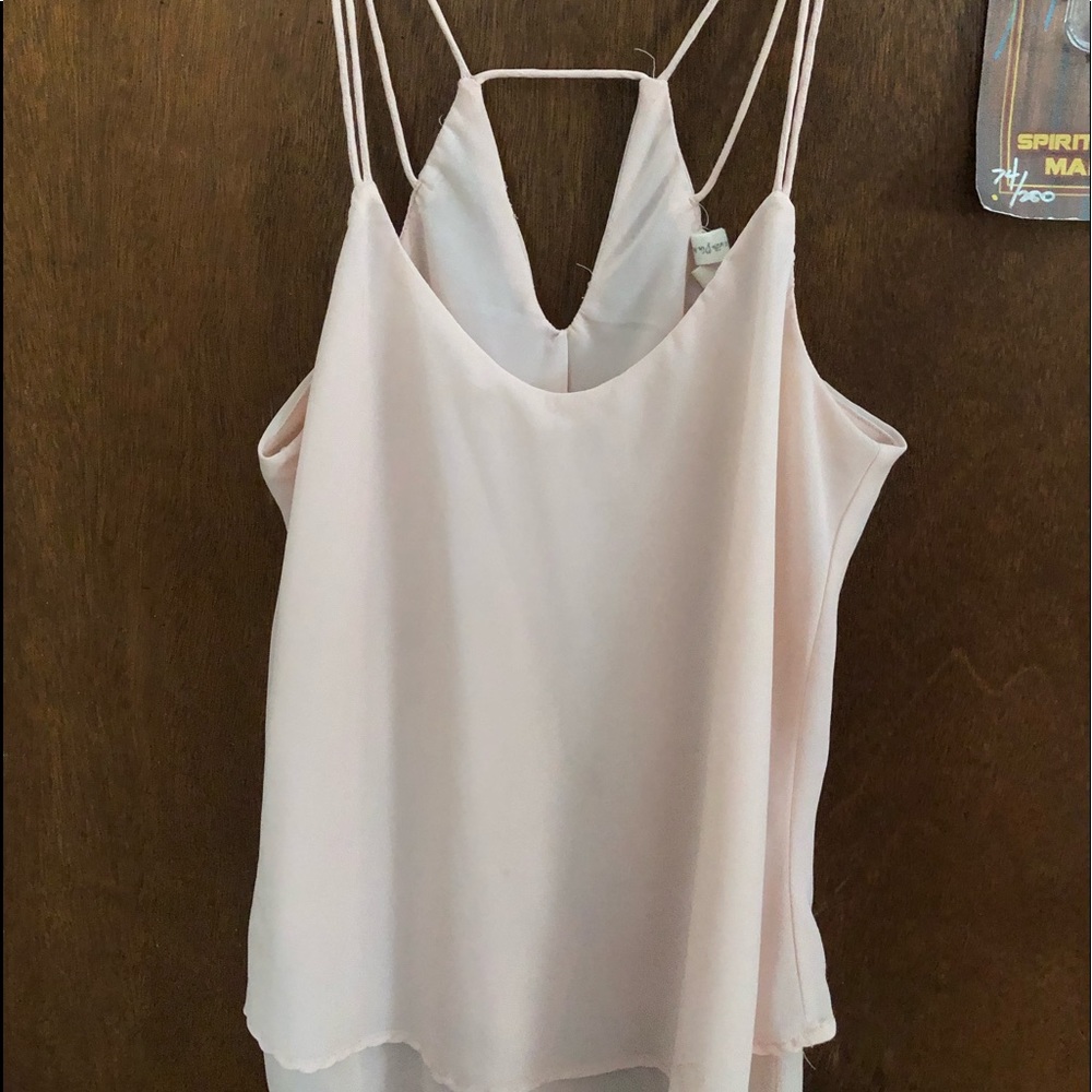 Flowy light pink tank top - small